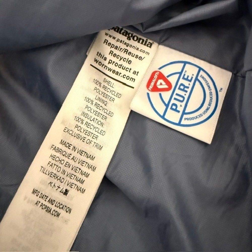 Patagonia Nano Puff Jacket 84212 Full Zip Insulated Puffer Utility Blue Medium - Picture 6 of 10